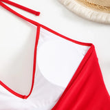 2026 Halter Swimsuit One Piece Backless Solid Swimwear Women Bathers Bathing Swimming Swim Suit Padded Beachwear Summer