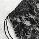 Sexy Black Lace Long Pants 3 Piece Bikini Set Women Push Up Bra Bandage Triangle Swimsuit Beach Bathing Suit Holiday Swimwear