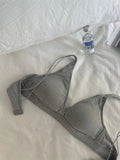 MOYISU French Triangle Cup Micro Push-up|Large & Small Breast|Sexy Nude Lightweight Skin Bra Cover Summer Comfort Fit