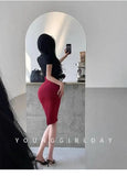 Korean Pure Desire Style Sexy OL High Waist Back Slit Mid Length Skirt Belt School Girl Uniform Fashion Women Mini Skirts UJR8