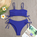 Sexy Bandeau Bikinis 2025 Women Brazilian Swimwear Female Swimsuit Two Pieces Bikini Set Bather Bathing Suits Girls Beach Wear