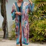 13 Colors Printed With Belt Crochet Knitted Tunic Beach Cover Up Cover-ups Beach Dress Beach Wear Beachwear Female Women K7201