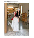 Versatile Knot Spring Summer F Skirt Ele Design Elastic Waist Skirt Sweet Aosphere Skirts For Ladies Fashion Women Skirts HSSZ