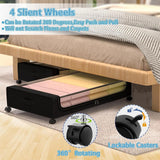 Under Bed Storage Bins With Wheels 2-Pack Clear Lids