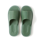 Big Size EU48 Indoor Slippers For Women Men Spring Summer House Shoes Soft Leather Anti-slip Open Toe Couples Home Floor Slides