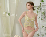 Summer French Lace Halter Bra Set Pure Sensual Beachwear Lightweight Mesh Bralette Backless Wirefree Comfort AU MOYISU Sexy Bra