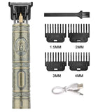 Professional Hair Cutting Machine Vintage T9 Hair Clipper Cutting Machine For Men Shaver Trimmer Rechargeable Carving Mark Razor