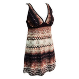 DEKA Women Plus Size Tankini Set Bikini Print Swimwear Brazilian Monokini Swimsuit Bodysuit Vintage Retro Bathing Suit