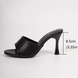 Big Size 42 Gold Sexy Slide Sandals Women Stiletto High Heel Party Slide Heels Backless High Heel Club Wedding Mules Shoes