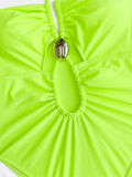 sexy hollow out halter swimsuit one piece high waist bikini swimwear bodysuits women biquini bathing suits tankini trikini