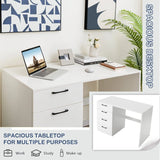 XIUWO Desk With Four Drawers Modern Writing Station