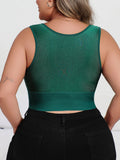 New Arrival Plus Size Dark Green Sexy Embroidered Lingerie, Plunge Push-up Bra with Front Zip