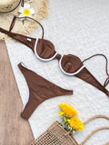 2026 Sexy Brazilian Bikini Sets Thong Swimsuit Women Swimwear Micro Bikinis Female Beachwear Solid G-string Bath Suits Bandeau