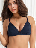 Cotton bra Blue triangular cup without steel ring underwear sports yoga bra breathable and comfortable women's underwear YS3582