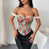 Phantasy Vintage Strap Floral Print Tank Top Women French Style Pink Camisole Lady Elegant Blue Vest 2026 Summer Party Dress up