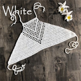 S - XL 9 Colors Crochet Knitted Bikini Top Female Swimsuit Women Swimwear Bather Bathing Suit Swim Hollow Out Beach Top V4194