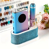 Nail Drill Machine Holder with White Rhinestones, 8 Holes Nail Drill Bit Holder, Nail Efile Stand and Organizer Storage Box Case