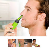 2-in-1 Facial Hair Trimmer, Unisex Nose Hair Trimmer Suitable for Nose Hair, Ear Hair, Eyebrows, and Chin Hair - Battery-Powered
