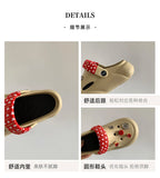 Women Fashion Clogs Indoor Street Slippers Cute DIY Apple Summer Autumn Platform Shoes Soft EVA Female Daily Walking Sandals