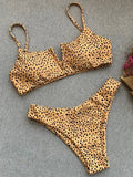 V-Bar Underwired Polka Dot Bikini 2025 Women Swimsuit Female Swimwear Two Pieces Bikini Set Ribbed High Cut Bathing Suit Swim
