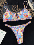 V-Bar Underwired Polka Dot Bikini 2025 Women Swimsuit Female Swimwear Two Pieces Bikini Set Ribbed High Cut Bathing Suit Swim