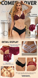 Women's Hollow Out Sexy Panties Low Waist Lingerie Knicker 5XL Plus Size Female Briefs Thongs Red Cotton Tanga Strappy Underwear