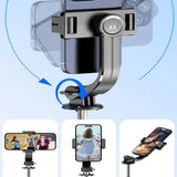 Roreta 1.7M Selfie Stick Wireless Tripod Stand with Bluetooth Remote Extendable Tripod for Mobile Phone Tlktok Live Streaming
