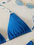 Triangle Halter Thong Bikinis 2026 Women Sexy Swimsuit Ring String Swimwear Female Bathers Bathing Swimming Swim Suit Beachwear