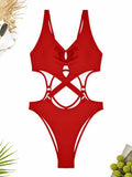 2026 Cut Out Ztvitality Swimsuit One Piece Solid Hollow Out Swimwear Women Bathers Bathing Swimming Swim Suit Female Beach Wear