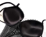 MOYISU Sexy Lace Bodysuit Push-Up Bra Set Small Chest Enhancer Anti-Sag Adjustable Straps Comfort Allure One-Pc Lingerie Fashion