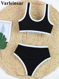 2026 New With Button Mid Waist Bikini Female Swimsuit Women Swimwear Two-Pieces Bikini Set Padded Bather Bathing Suit Swim V8315