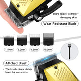 Hair Clippers for Men Professional Cordless Barber Clipper T-Blade Beard/Hair Trimmer Set Electric Razor Foil Shaver Nose Tr