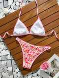 2026 Triangle Halter String Bikini Printed Swimwear Female Sexy Swimsuit Women Bathers Bathing Swimming Swim Suit Beachwear