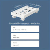 Mobile CPU Stand PC Tower Stand Portable Removable Bracket Gaming Desk Accessories Ventilated Computer Tower Stand Adjustable