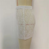 Sexy Hollow Out Crochet Knitted Tunic Beach Cover Up Cover-ups Beach Dress Beach Wear Beachwear Mini Skirt Female Women K6587