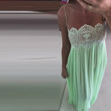 Women Pant Set Sheer Layers Spaghetti Strap Backless Lace Top Straps Solid Loose Straight Elastic Hem Fashion Beach Chic Suits