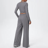 3 Pcs Women's Seamless Yoga Set Sports Fitness Gym Slim-Fit Long Sleeve & Tank Top Suits Workout Running Training Sets