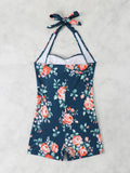 2026 Halter Swimsuit One Piece Printed Swimwear Women Sexy Vintage Bathers Bathing Swimming Swim Suit Female Beachwear