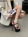 Summer New Style Fashion Sexy Lace Detachable High-heeled Sandals Pole Dance Hollow Out Sandal Boots Lady Banquet Party Shoe