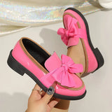 Plus Size 43 Bowknot Loafers Women 2026 Autumn Thick Sole Platform Oxfords Shoes Woman Comfortable Slip On Single Shoes Ladies