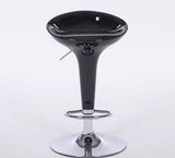 Adjustable Height Swivel Bar Stool Counter Chair PU Leather Backrest Footrest Modern Minimalist Kitchen High Stool