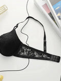 Women's sexy embroidered lace bra with breathable steel rims gathered push ups adjustable shoulder straps comfortable bra U037