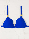 sexy push up bikinis sets two pieces solid high waist swimsuit bathing suit Swimwear Biquini conjunto de bikini tankini biquini