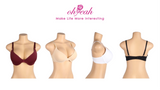 White Swim Fabric Underwire Bra for Women Plus Size Lightly Padded Adjustable Straps 4 Hook Closure Everyday Bra