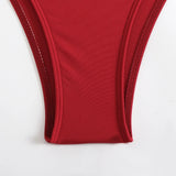 Cut Out Asymmetric One Shoulder One Piece Swimsuit Women Swimwear Female Monokini High Cut Bather Bathing Suit Swim Beachwear