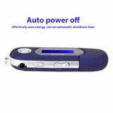Portable Music MP3 USB Player with LCD Screen Voice  (Black Blue White)