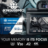 Extreme A1 4K Micro TF Card - High-Speed 190GB/s Memory TF Flash Card for Drones Phones Dash Cams 64GB 128GB 256GB 512GB