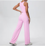 2PCS Yoga Set Women Tracksuit Nude Feeling Workout Sets Gym Clothes Push Up Fitness Running Sportswear Sport Straight tank suit