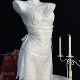 Women Lingerie Lace Underwear Transparent Erotic Costumes Red Split Sexy Dress For Sex Lady Sleepwear Plus Size Nightdress