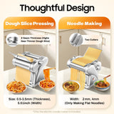 Electric Noodle Maker 135W Stainless Steel With 8-Speed Thickness Control